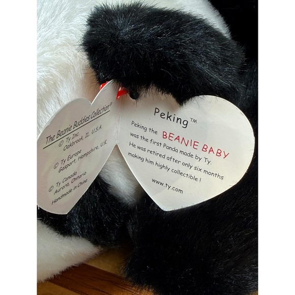 Ty Beanie Babies Peking Panda Bear Retired Original Buddy 1998 - Picture 7 of 9